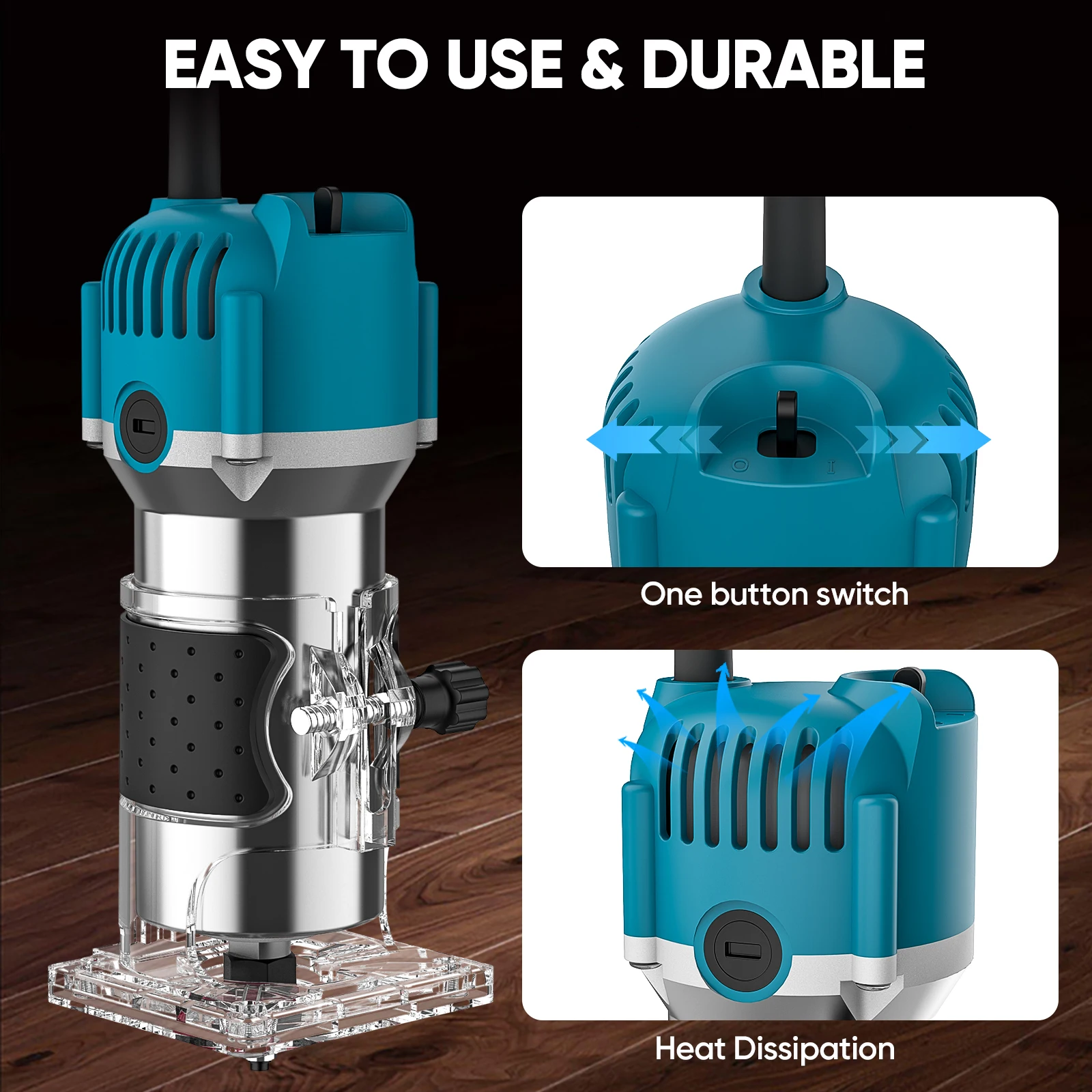 800 واط آلة التشذيب الكهربائية 6 سرعة 30000 دورة في الدقيقة النجارة طحن النقش اليد الخشب حافة راوتر المتقلب المنزل لتقوم بها بنفسك أدوات كهربائية