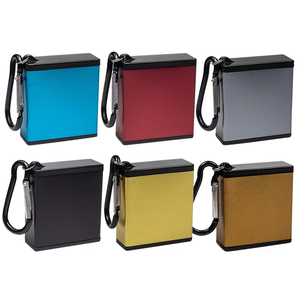 1pcs New Creative Outdoor Portable and Compact with Keychain Rotating Open Lid Metal Ashtray Storage Accessories