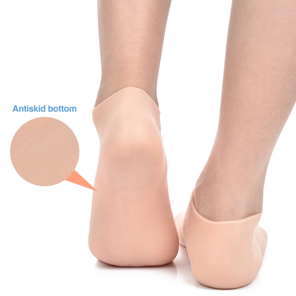 Silicone Gel Socks 3 Size Full Length Moisturizing Sock Feet Care Socks Spa Home Use Heel Socks Cracked Foot Protector Skin Care