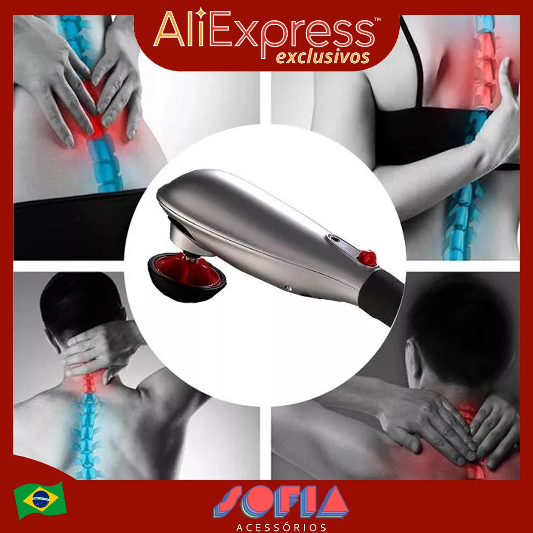 Massageador Elétrico Corporal Portátil Profissional Com Infravermelho 7 Em 1 Para Relaxamento Alívio De Dores E Cuidado Corporal