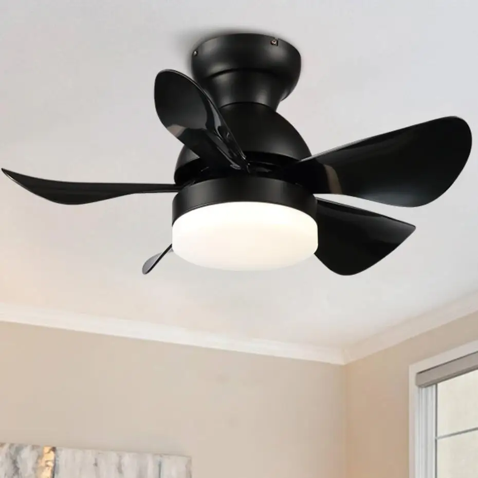 Bedroom Ceiling Fan Light Big Wind 29 Inch LED Ceiling Fan With Light DC Motor Remote Control Factory Wholesale Small Fans Lamp