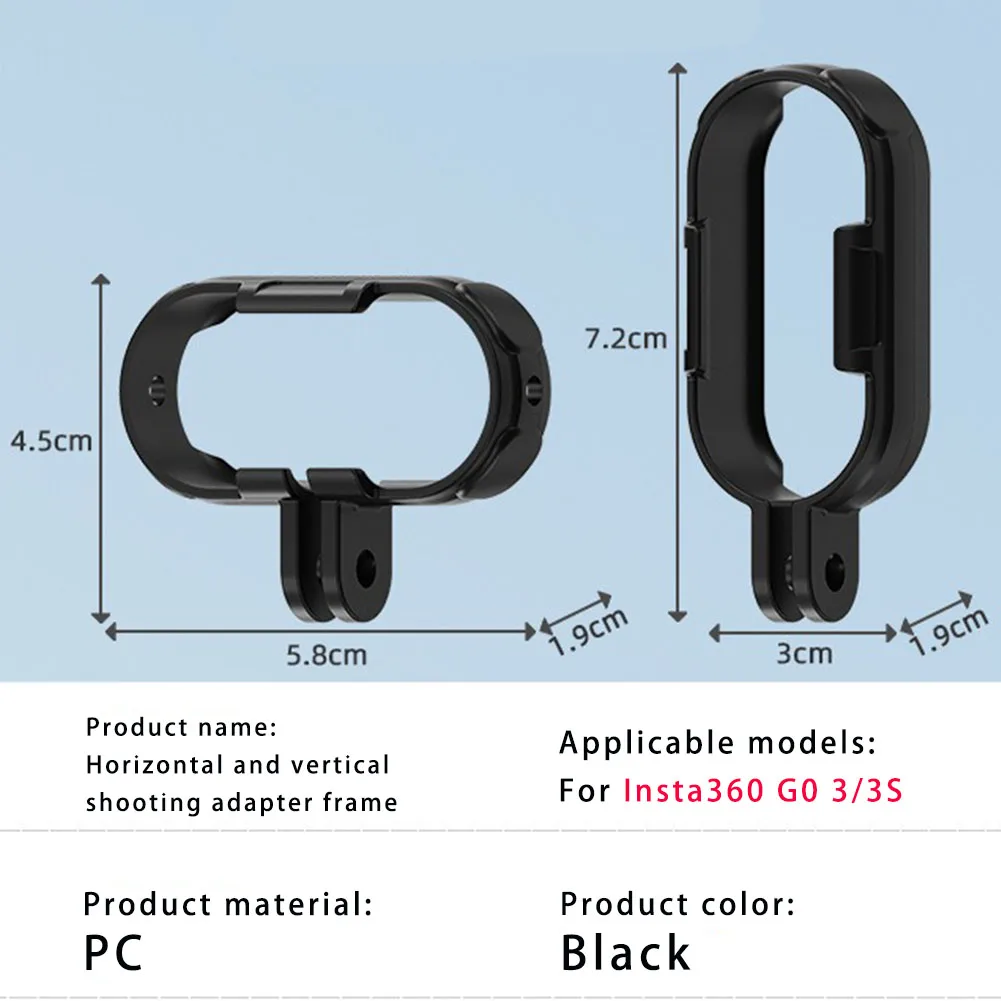 마운트 어댑터 브래킷 스태빌라이저 확장용 보호 프레임, Insta360 Go 3 3S 용 액세서리