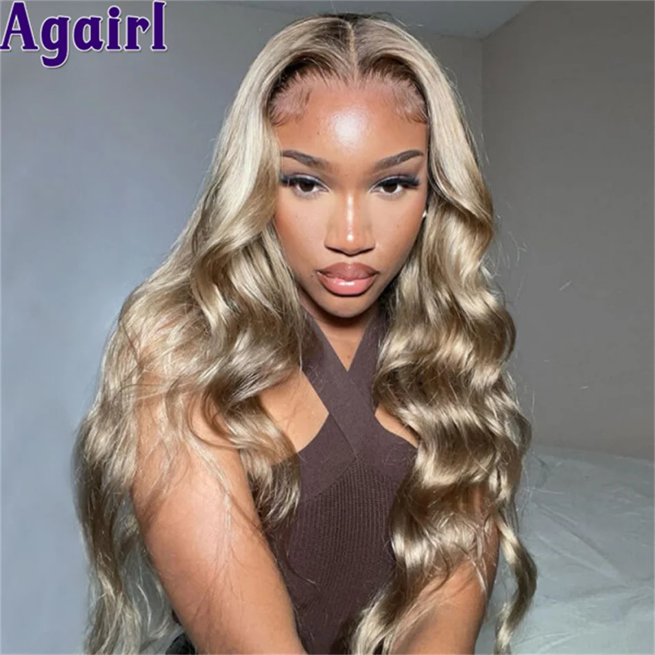 Ash Blonde Colored 13x4 Lace Frontal Human Hair Wigs Brazilian Best Quality Cheap Body Wave Grey Ash Blonde 13x6 Lace Front Wigs