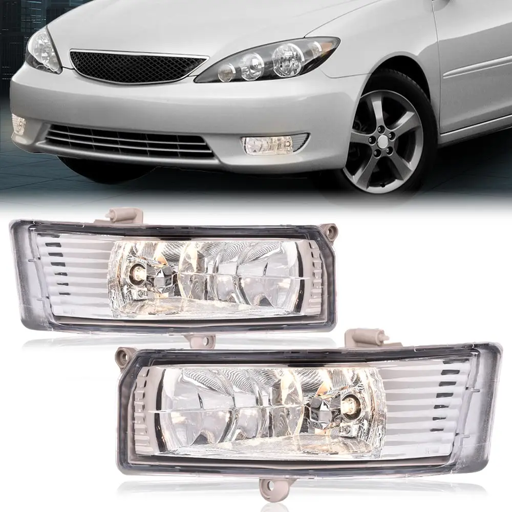

Подходит для Toyota Camry 2005-2006, прозрачный бампер, 1 пара противотуманных фар с лампочками + провод + переключатель