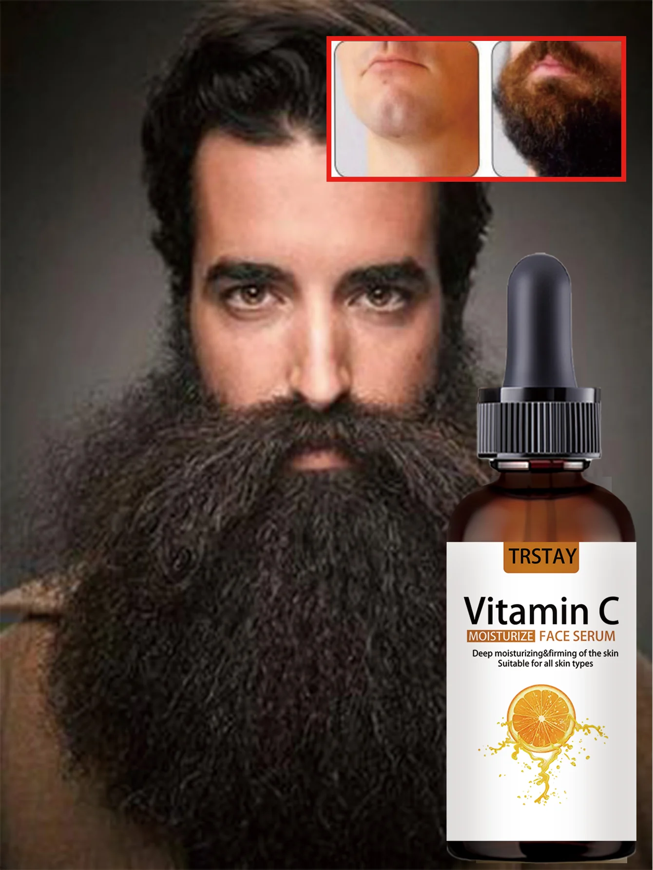 Beard Conditioner Oil for Men Anti Wrinkle Serum Nourishing Formula to Reduce Expression Lines Support Sunken Areas for Fullness - Image 5