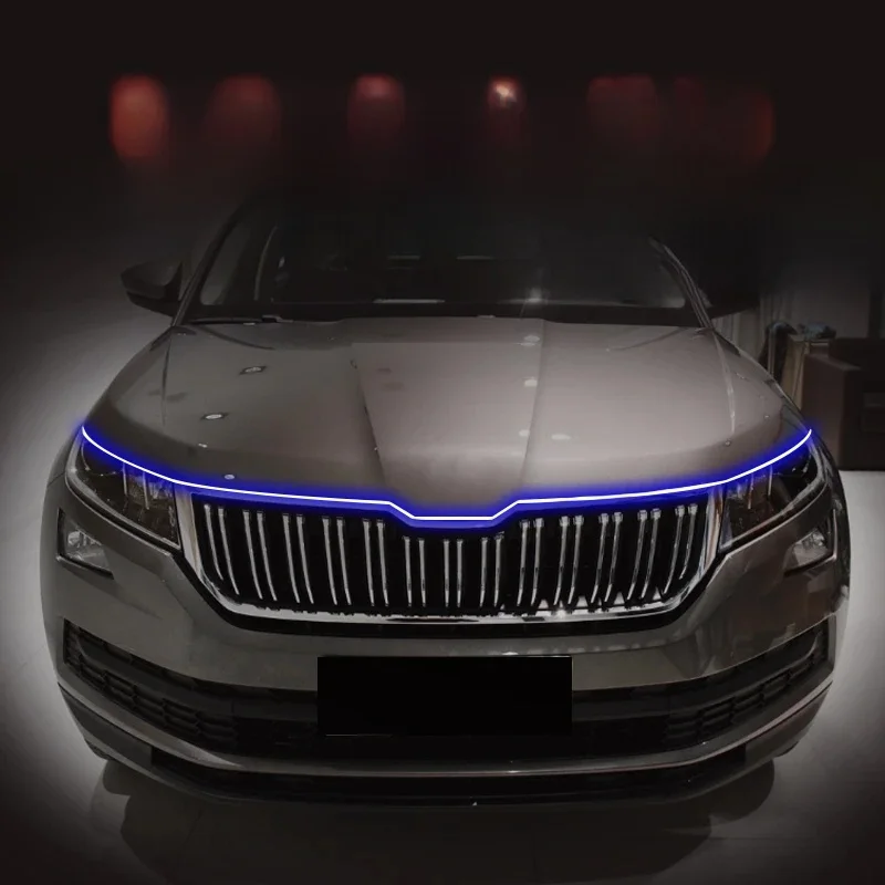 1 sztuk dla Skoda Kodiaq 2016-2023 LED światła do jazdy dziennej DRL światło dzienne światło do jazdy lampa przeciwmgielna elastyczna listwa oświetleniowa uniwersalna — zdjęcie 2