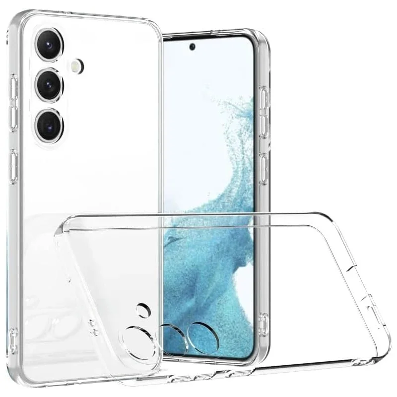 Coque transparente antichoc pour Samsung Galaxy S22 S21 S20 Ultra S10 S9 Plus S10E, étui arrière souple pour Samsung S25 S24 Plus S23 Fe