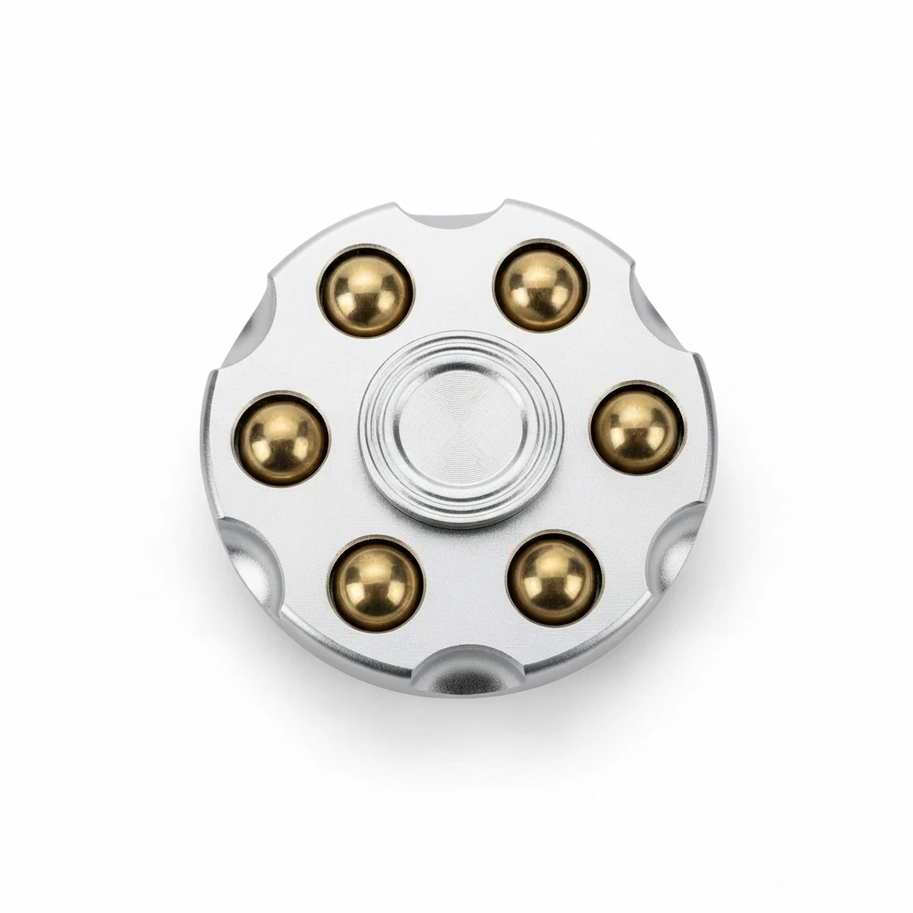 Metal Cylinder Fidget Spinner with Detachable Brass Weights Mechanical Rotary Desk Toy Aluminum Alloy Modular EDC Hand Spinner with Case