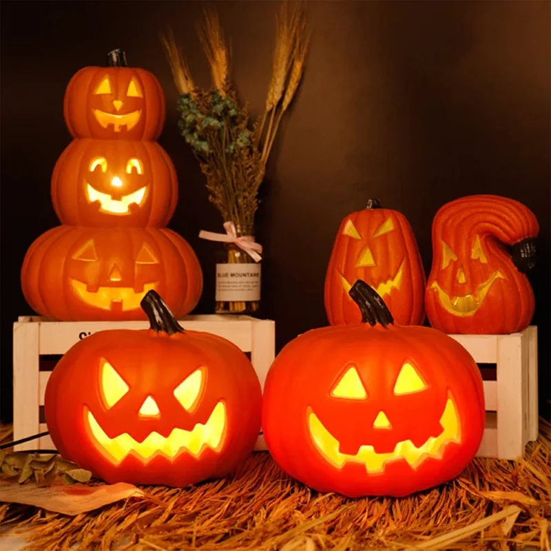 

Three-layer ghost pumpkin Halloween horror decoration items, front yard, backyard, garden, aisle, indoor decoration.