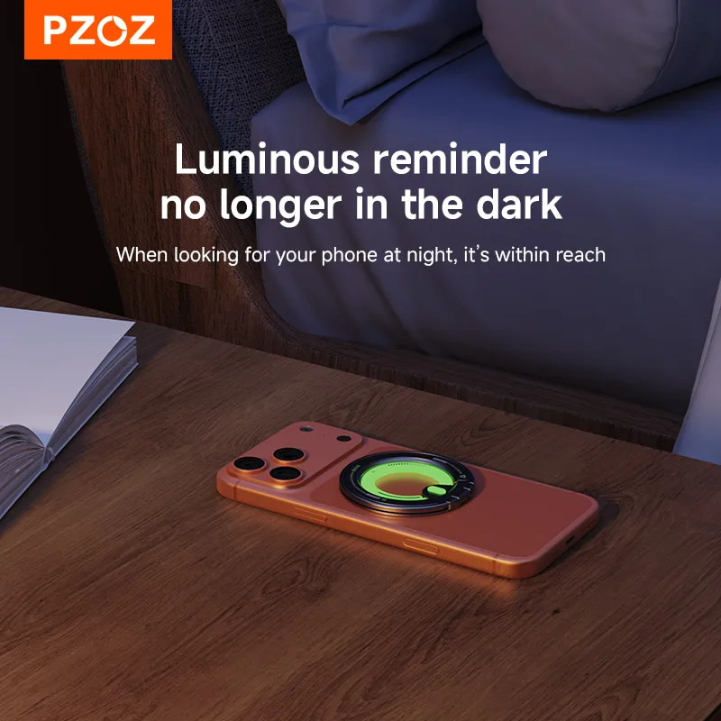 Magnetyczny uchwyt pierścieniowy PZOZ do iPhone Xiaomi Vivo OnePlus Samsung Galaxy, uchwyt na palec do telefonu, składana podstawka, obrotowa pętla. — zdjęcie produktu 4