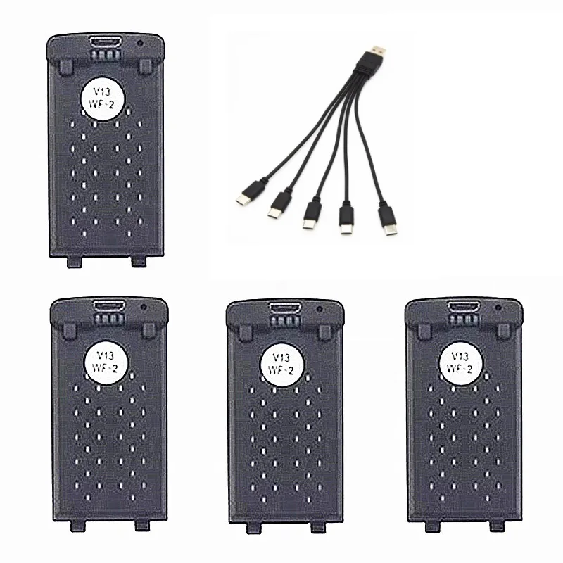 Mise à niveau du Mini Drone 4D-V13, batterie d'origine 3.7V 1600MAH pour hélicoptères 4DRC V13 RC Quadcopter V13, accessoires de remplacement, pièces