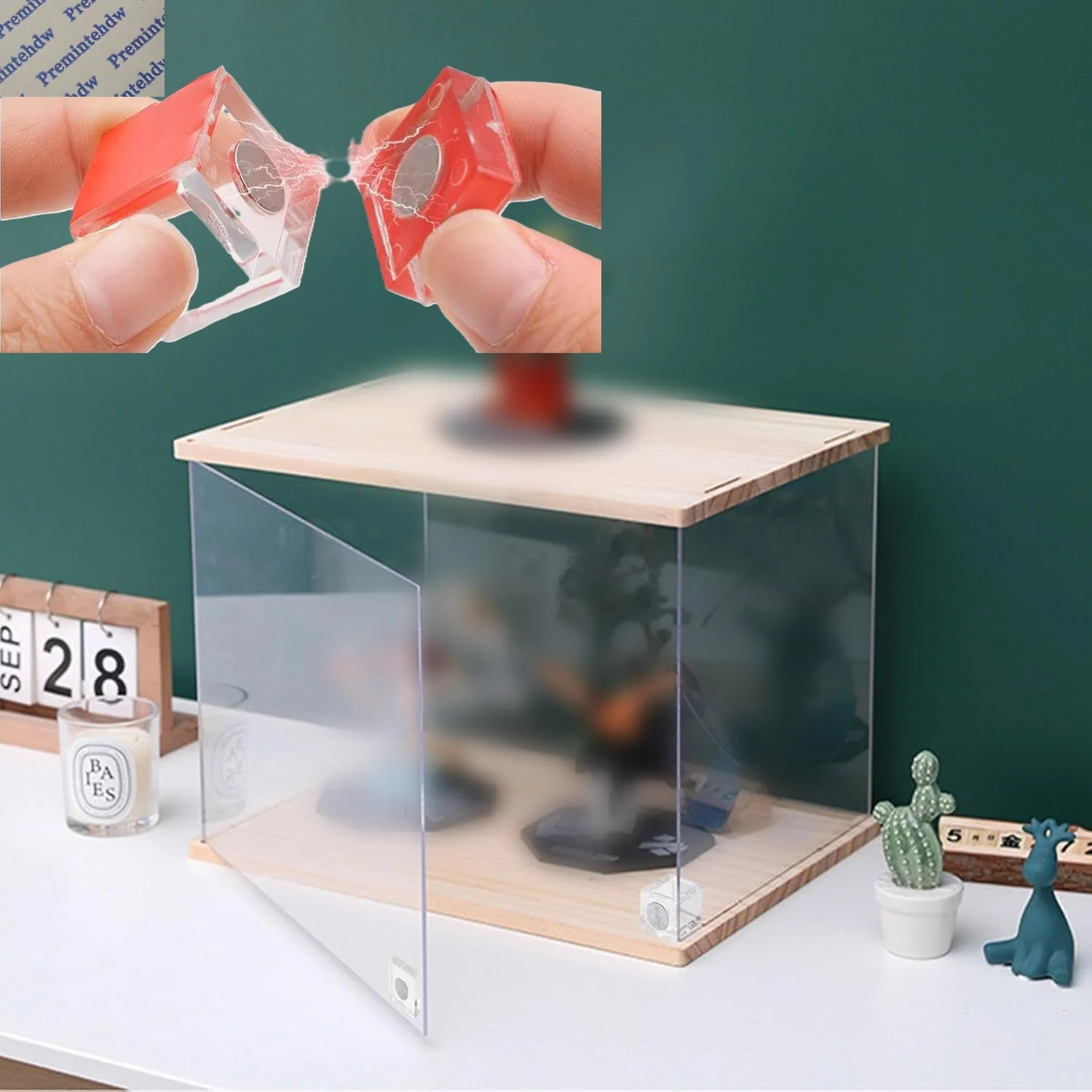 

10Pcs Self-Adhesive Acrylic Magnetic Catch For Crafts Aquarium Lid Display Box