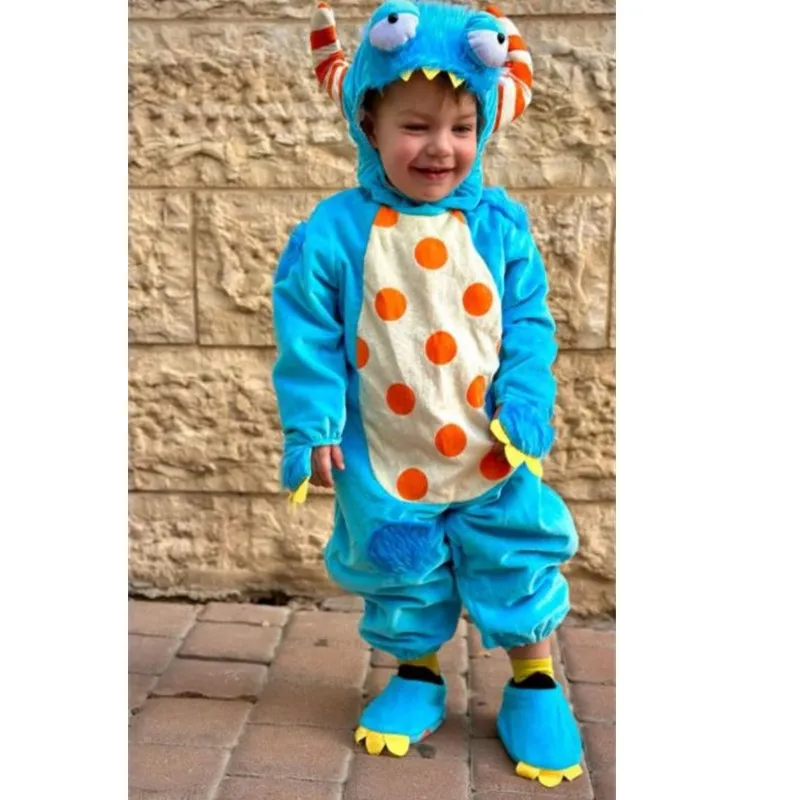 New Arrival High Quality Baby Boys Girls Halloween Dinosaur Costume Romper Kids Clothing Set Toddler Co-splay Triceratops