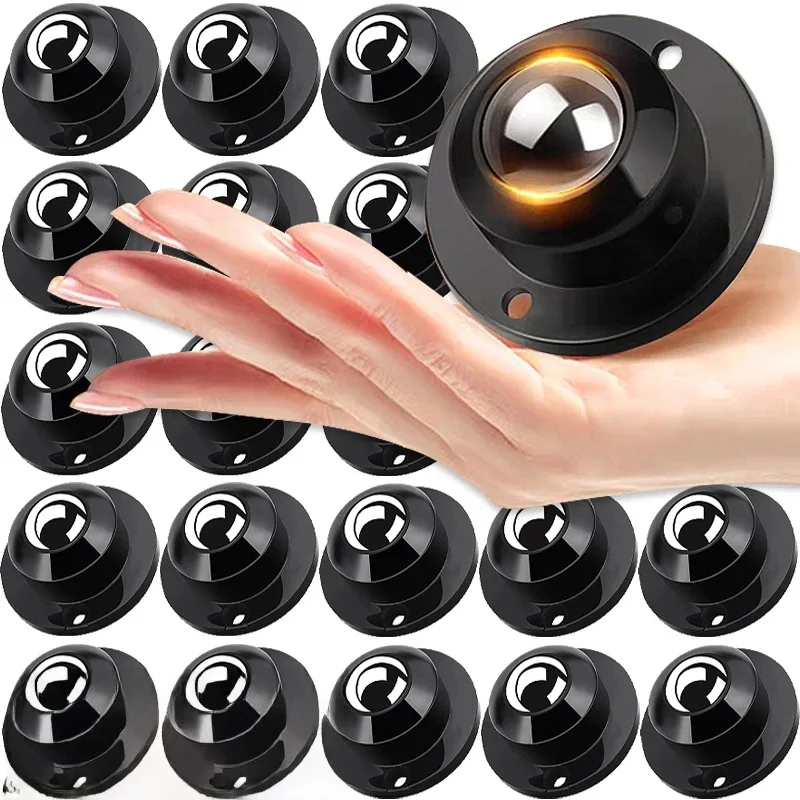 20/1 pièces roulettes auto-adhésives pour meubles boîte de rangement poubelle maison 360 degrés rotatif adhésif roulette roues pivotantes