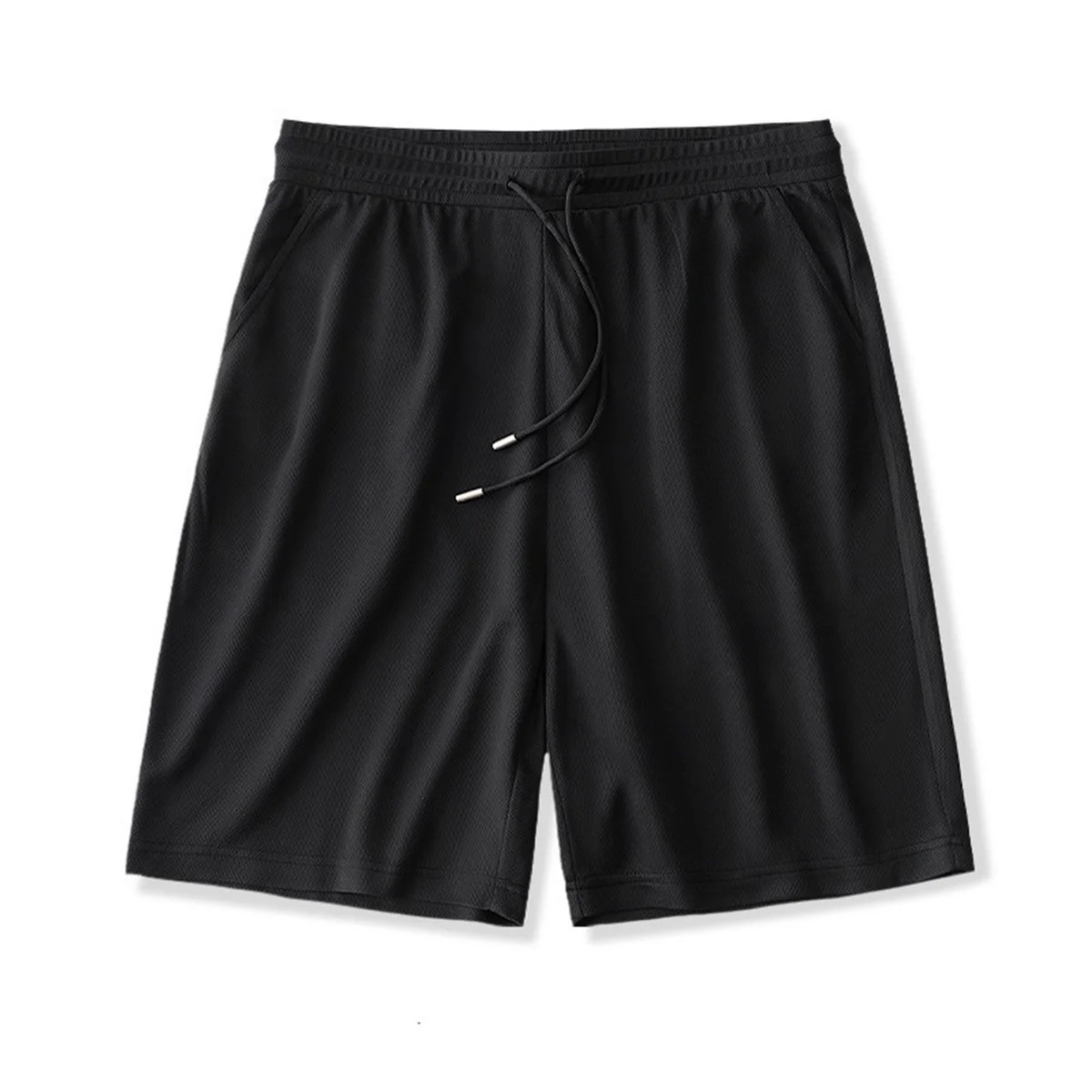 Summer Men Sweatpants Casual Loose Shorts Men's Beach Shorts Trousers Solid Color Drawstring Basketball Pants Sportswear Men