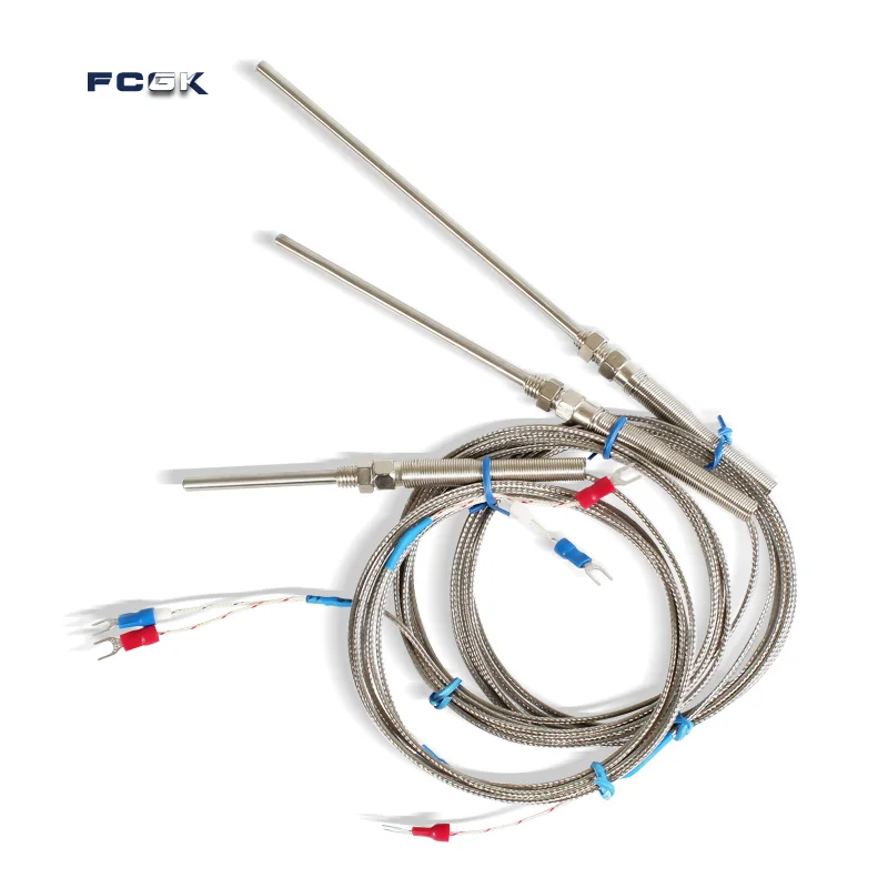 Thermocouple M8 1m 2m 3m 4m 5m Type K E 50mm 150mm 100mm 200mm Probe Screw Thread Cable Temperature Sensor 0-400℃