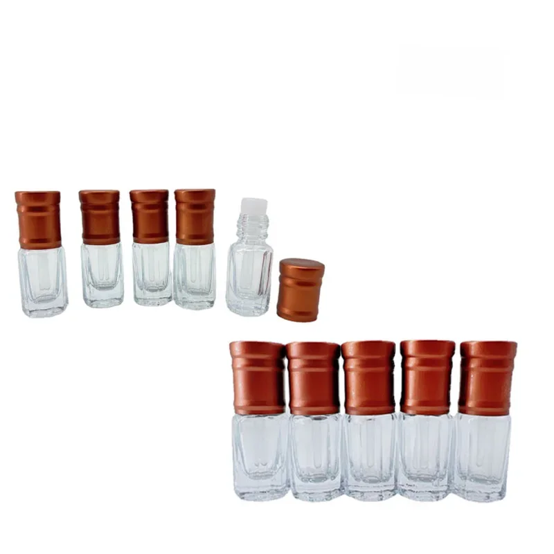 Flcopropriété compte-gouttes en verre, parfum arabe, huile essentielle, cosmétique HI, beaucoup de 10 pièces, 3ml