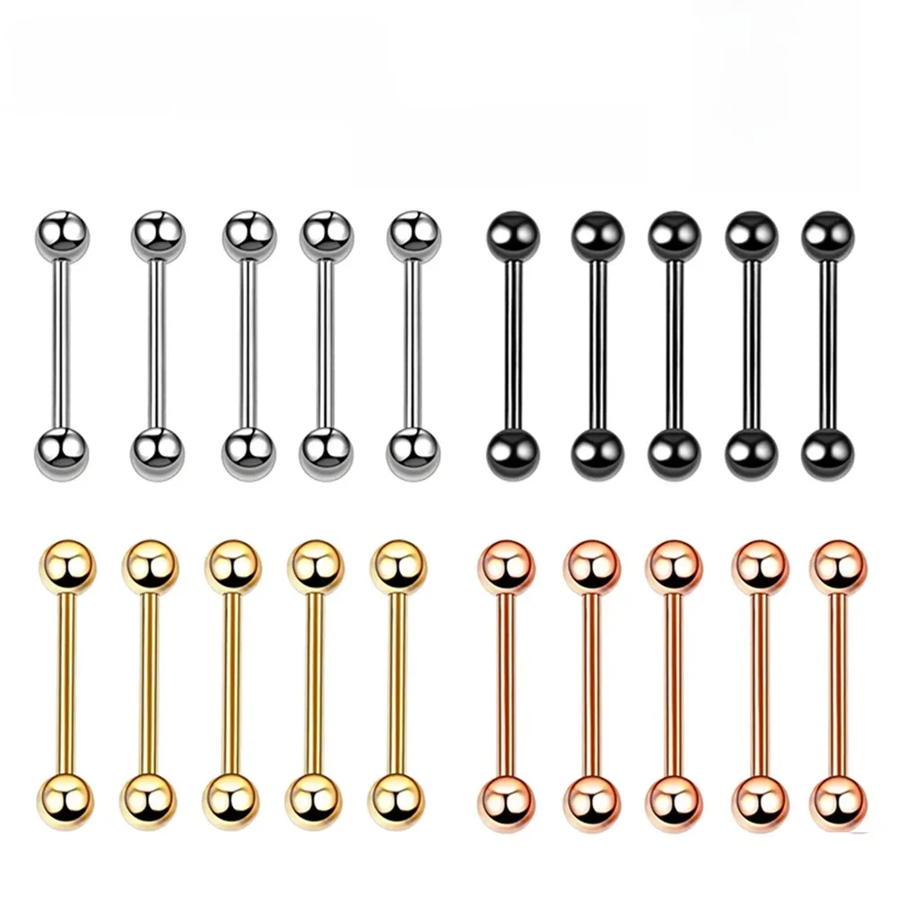 1/10pcs Externe Interne draad Piercing Sieraden G23 Titanium 14G 16G Lange Industriële Barbell Ring tong Sexy Barbell - afbeelding 2