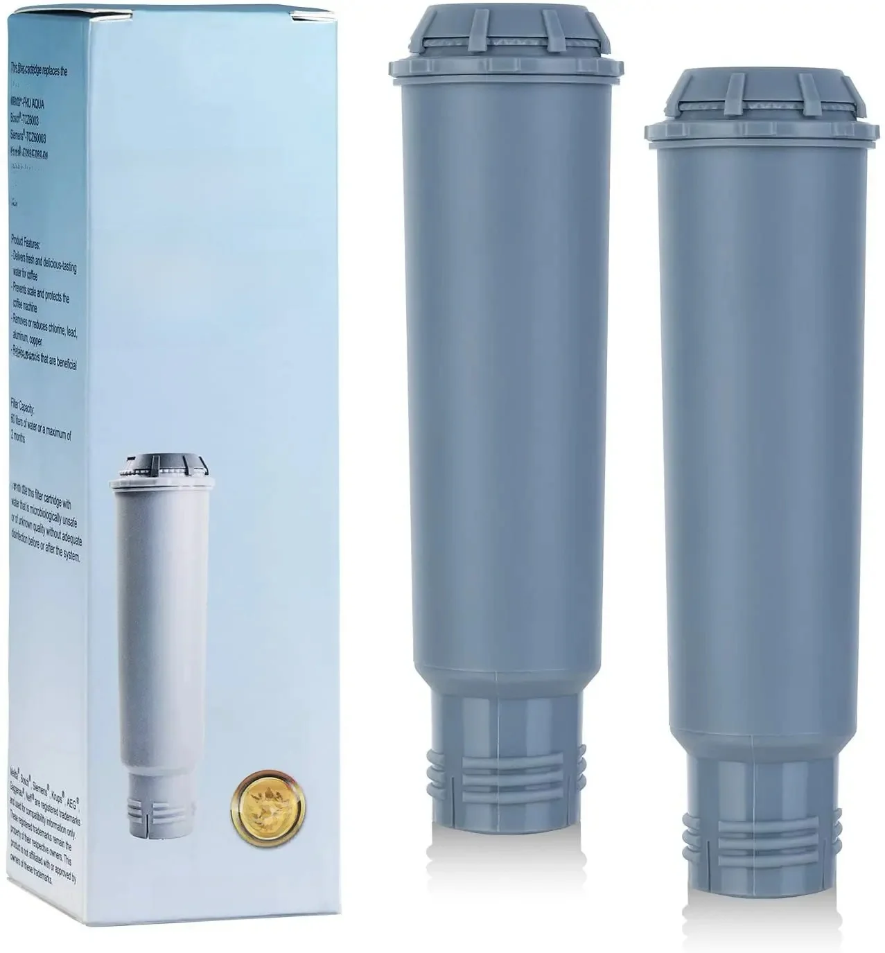 Pour Krups Claris F088 filtres à eau tam précis pour le goût parfait du café expresso 2 pièces cartouches de Filtration de café de qualité