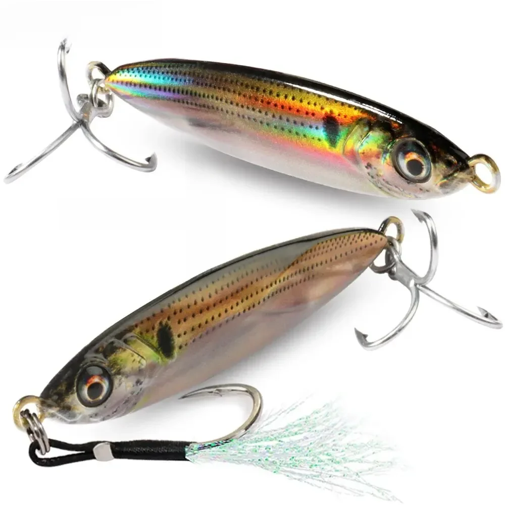Jig metalowy przynęta 20g 30g 40g Spinner łyżka 3D kolor oczu Spinning sprzęt wędkarski przynęta przynęta Spinnerbait — zdjęcie 2