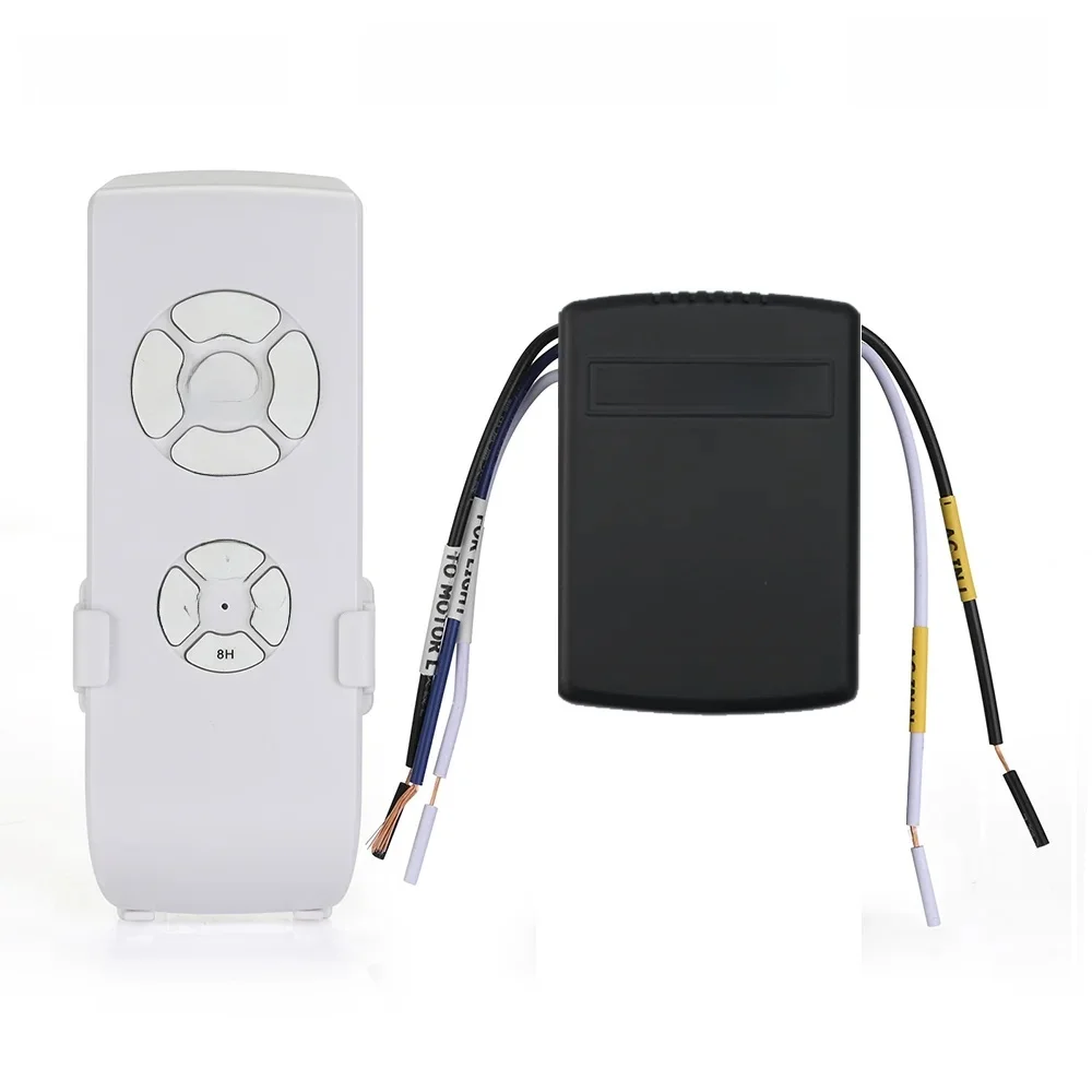 QIACHIP Mini wentylator sufitowy lampa zestaw zdalnego sterowania AC 110-240V przełącznik kontroli rozrządu regulowany nadajnik prędkości wiatru odbiornik — zdjęcie produktu 7