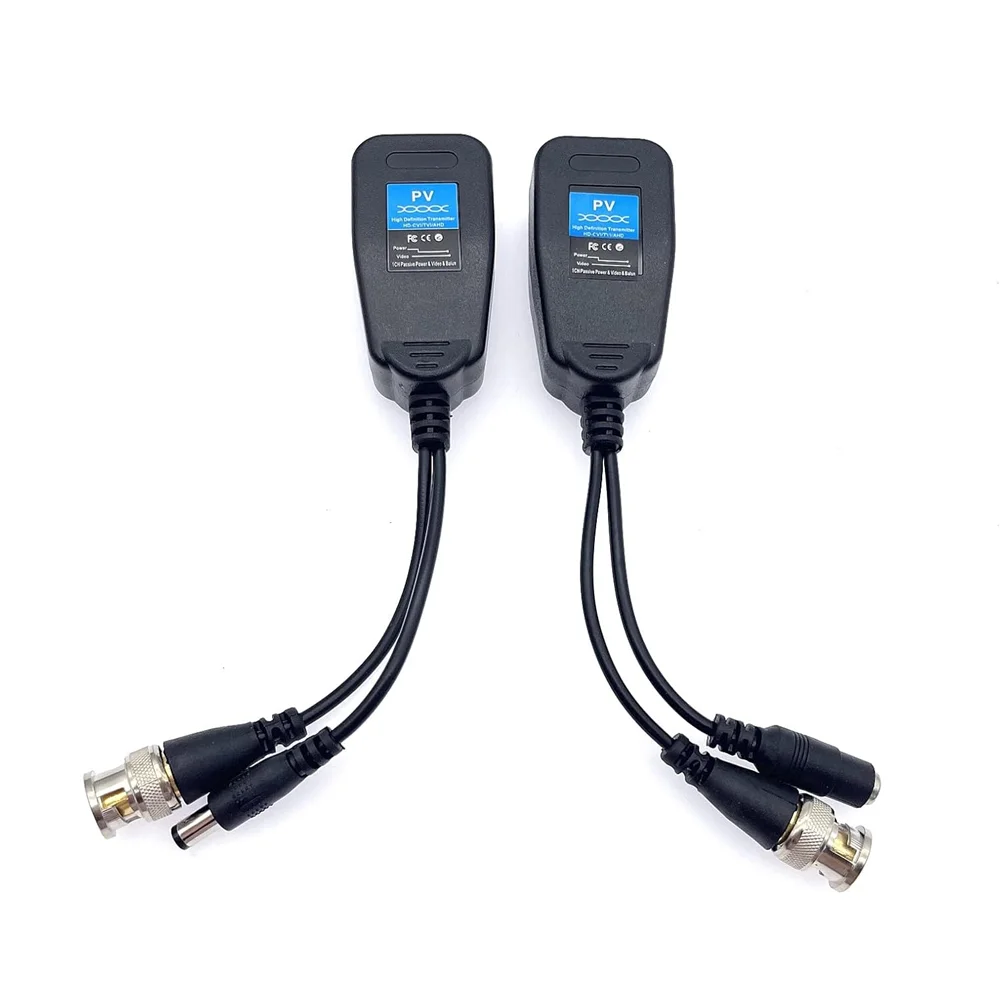 8MP Passive Video Balun RJ45 Transceiver Transmitter HD CVI/TVI/AHD/CVBS With DC Built-in Transient For /1080P/5MP/8MP Cameras