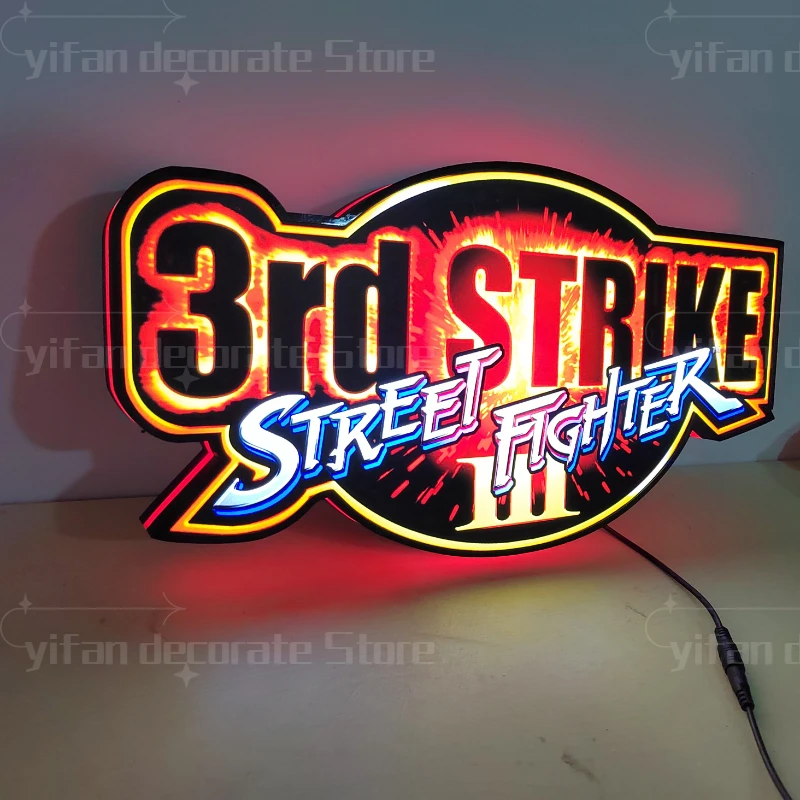 Street Game Logo Lightbox Light Sign Custom Wall Decor for Business Shop Hanging 12 Inch Kids Nightlight 3D Print Gift