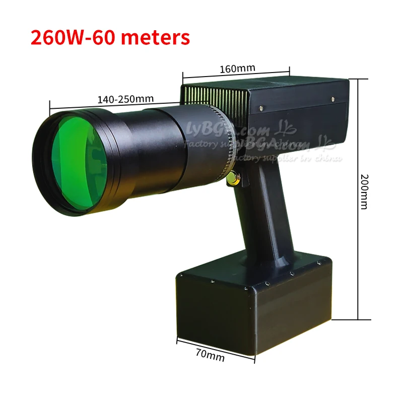 LY 260 W 20 m/60 m Pumpenquelle, 3D-gedruckter tragbarer Laser-Fernbedienungs-Zünder mit Wärmeableitung für die Schädlingsbekämpfung in der Landwirtschaft