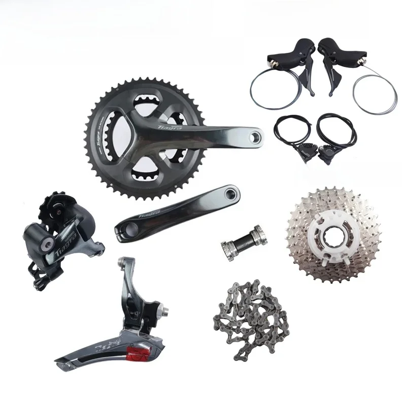 AliExpress Shimano Tiagra 4700 4720 2x10s Hydraulic Set 165/170/172.5/175mm Crankset ST-4720 BR-4770 HG500 Cassette Chain Road Bike Set