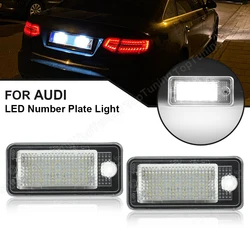 Luz de matrícula LED para Audi, lâmpada de matrícula, A3, 8P, A4, B6, B7, S4, RS4, A6, RS6, S6, C6, S5, Cabrio, Q7, a8, S8, RS4, Avant Erro Livre