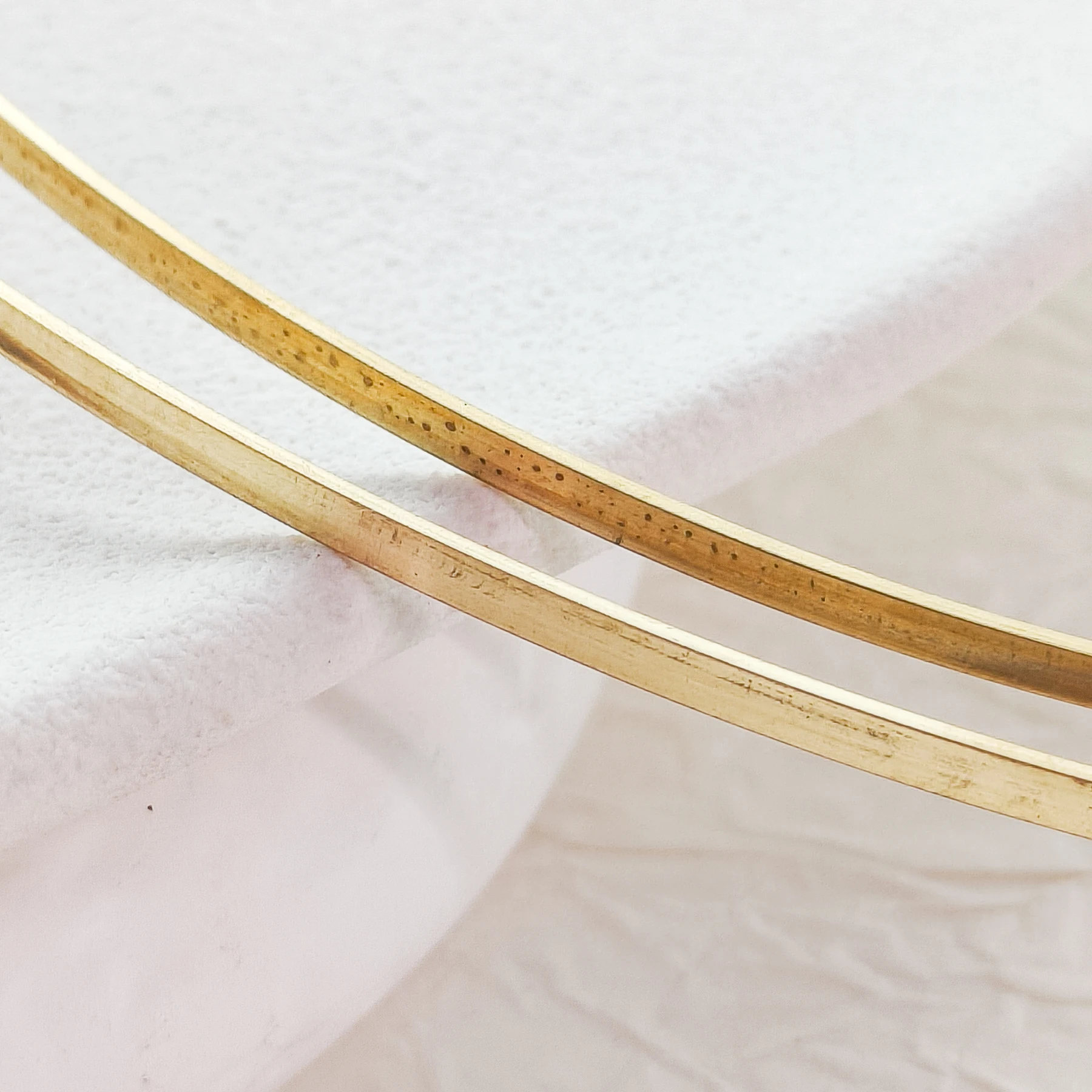 DIY Supply-One Meter Half Hard Solid Raw Brass Finding Wrapping Wire - Flat Wire