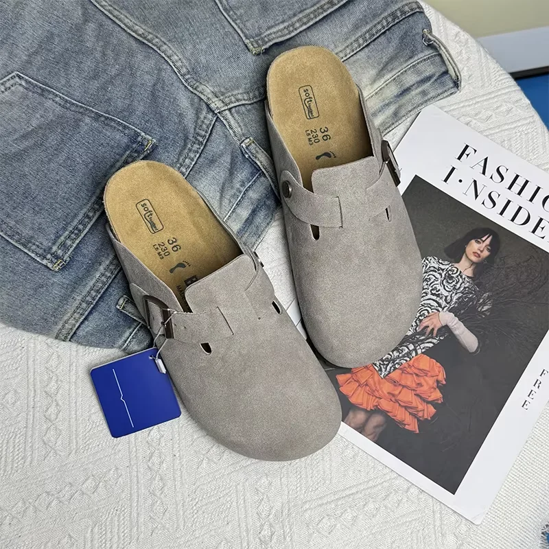 

2026 NEW Leather Sandals Unisex Fashion Summer Comfortable Outdoor Retro Casual Cork Beach Shoes No-Slip