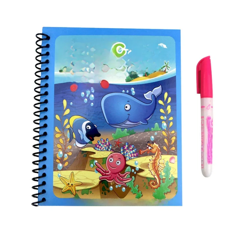 Livre de coloriage magique réutilisable pour enfants, dessin à l'eau, éducation sensorielle précoce, cadeau d'anniversaire, jouets Montessori, offre spéciale