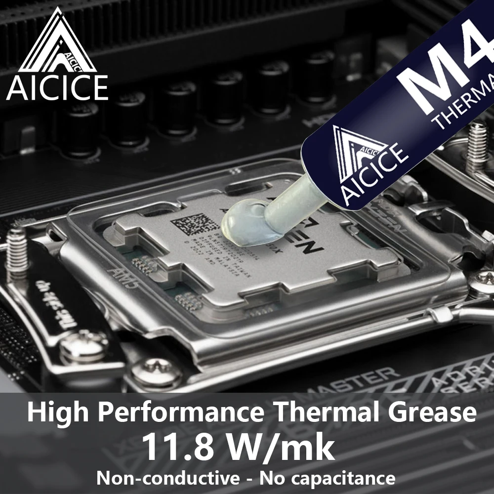 M4 Thermal Paste Processor 4g 11.8W/M-k For CPU GPU Printer HeatSink Cooling Cooler Thermal Grease Compound Silicone
