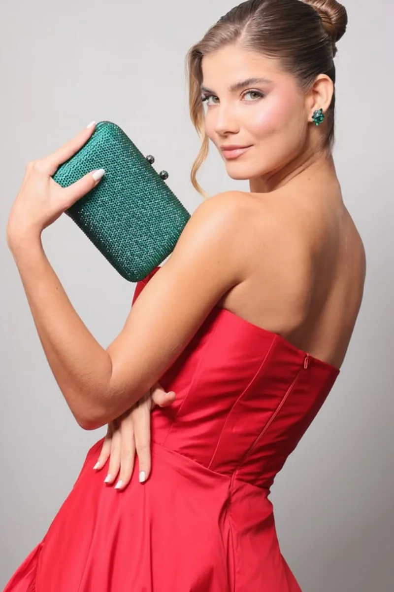 Jessica Exquisite rote Abendkleider mit gekräuseltem Saum, Taft-Abschlussballkleider, schulterfrei, für Damen, Vestidos De Gala, individuell