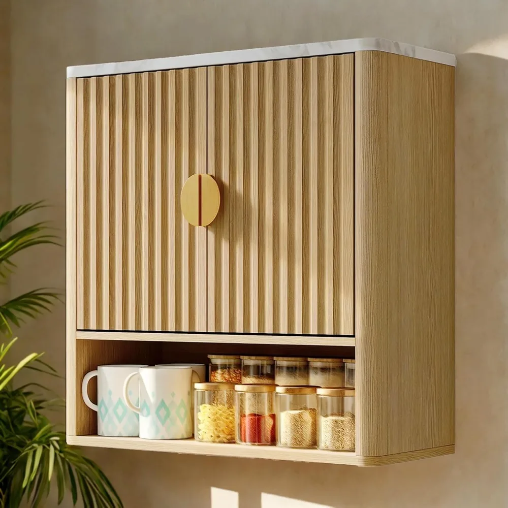 

Bathroom Wall Mounted Cabinets with Adjustable Shelf,Medicine Cabinet with 2 Doors