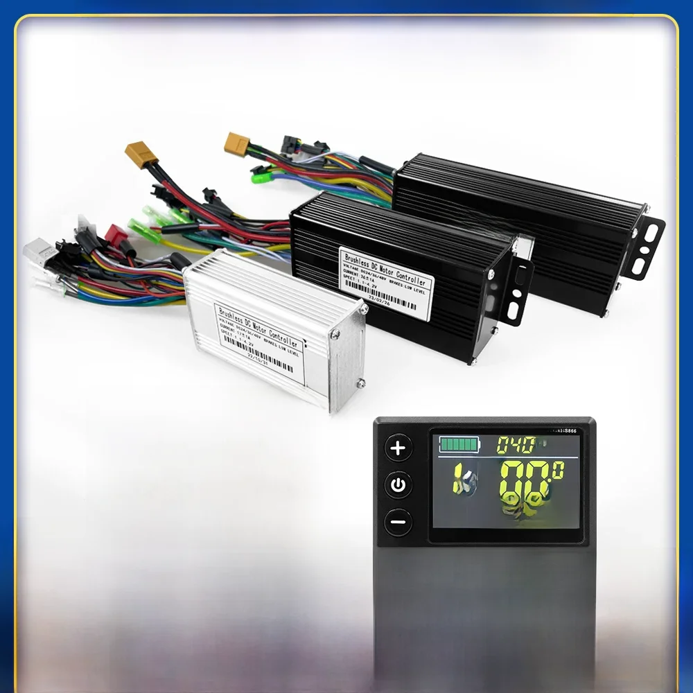 AliExpress IMEIQI Ebike Sinawave Controller 24V/36V/48V 17A 26A 30A 40A 45A with LCD DIsplay S866 For 250W-2000W Wheel Hub Motor Conversion Parts