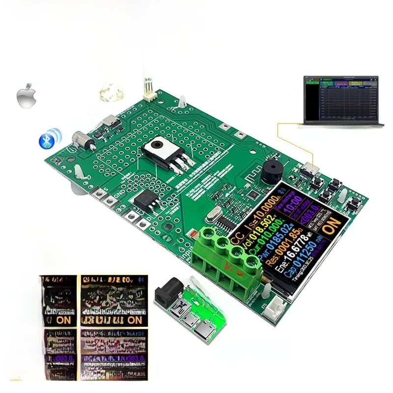 DIY 1000W 25A 4-przewodowy zestaw obciążenia elektronicznego DC Tester analizatora pojemności baterii litowej 18650 z monitorem rozładowania płytka drukowana — zdjęcie 2