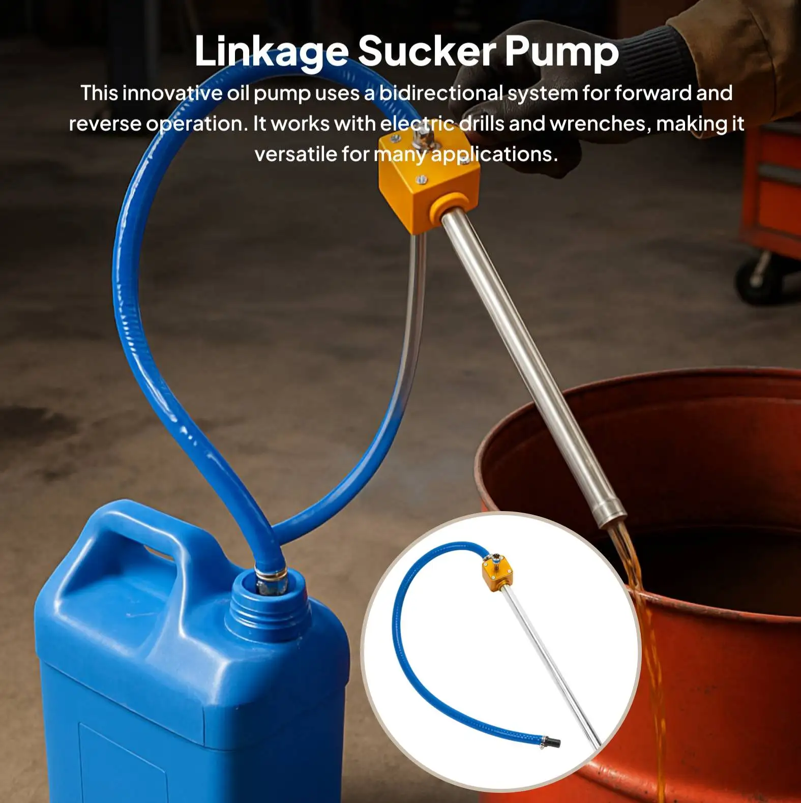 

Linkage Sucker Pump Liquid Oil Transfer Pump for Diesel Engine Oil Lubricating Oil Special for Viscous Oil