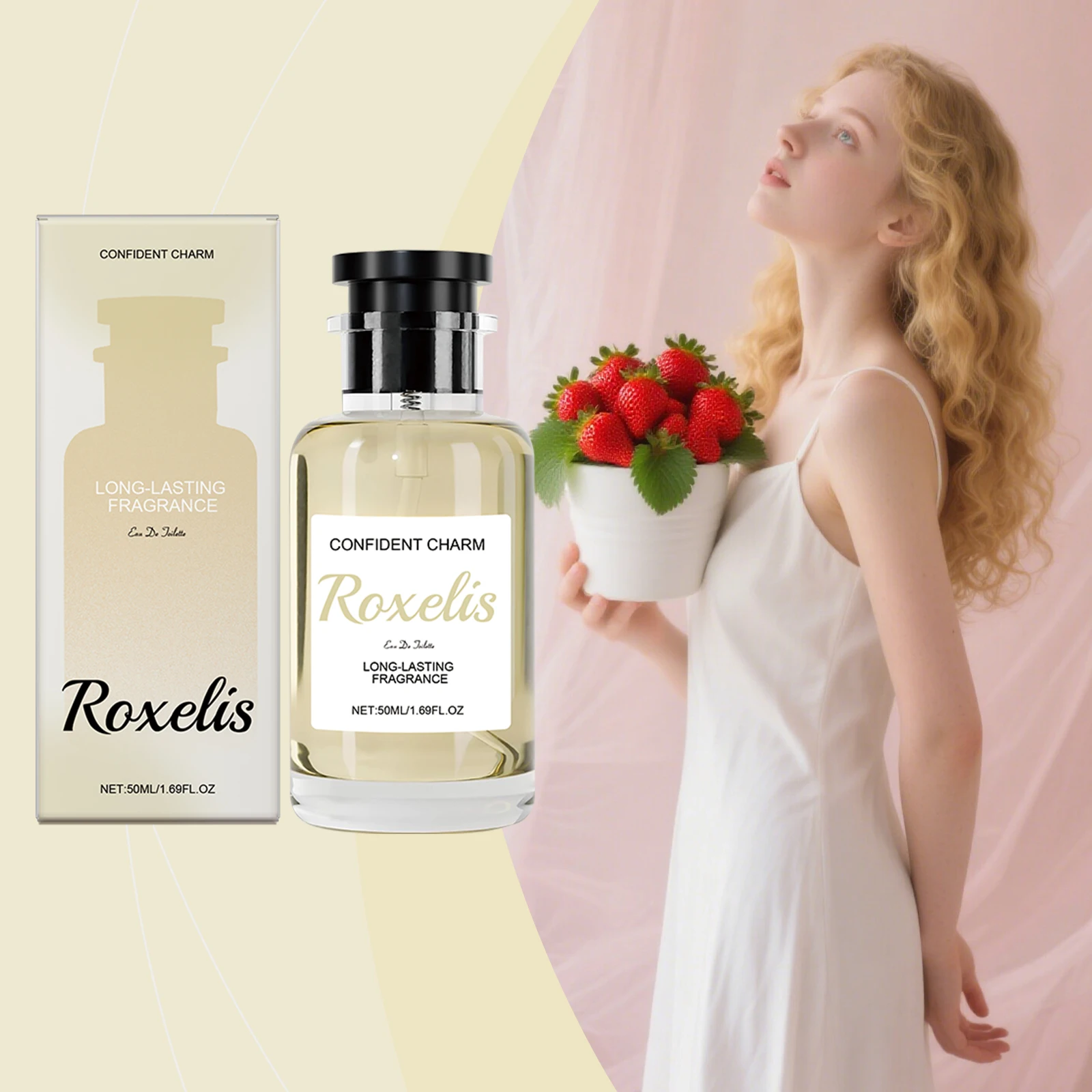 

Roxelis 50ml Wooden Bergamot Perfume Emit Charming Fragrance Enhance Confidence Lasting Dating Flirting Charming Woody Perfume