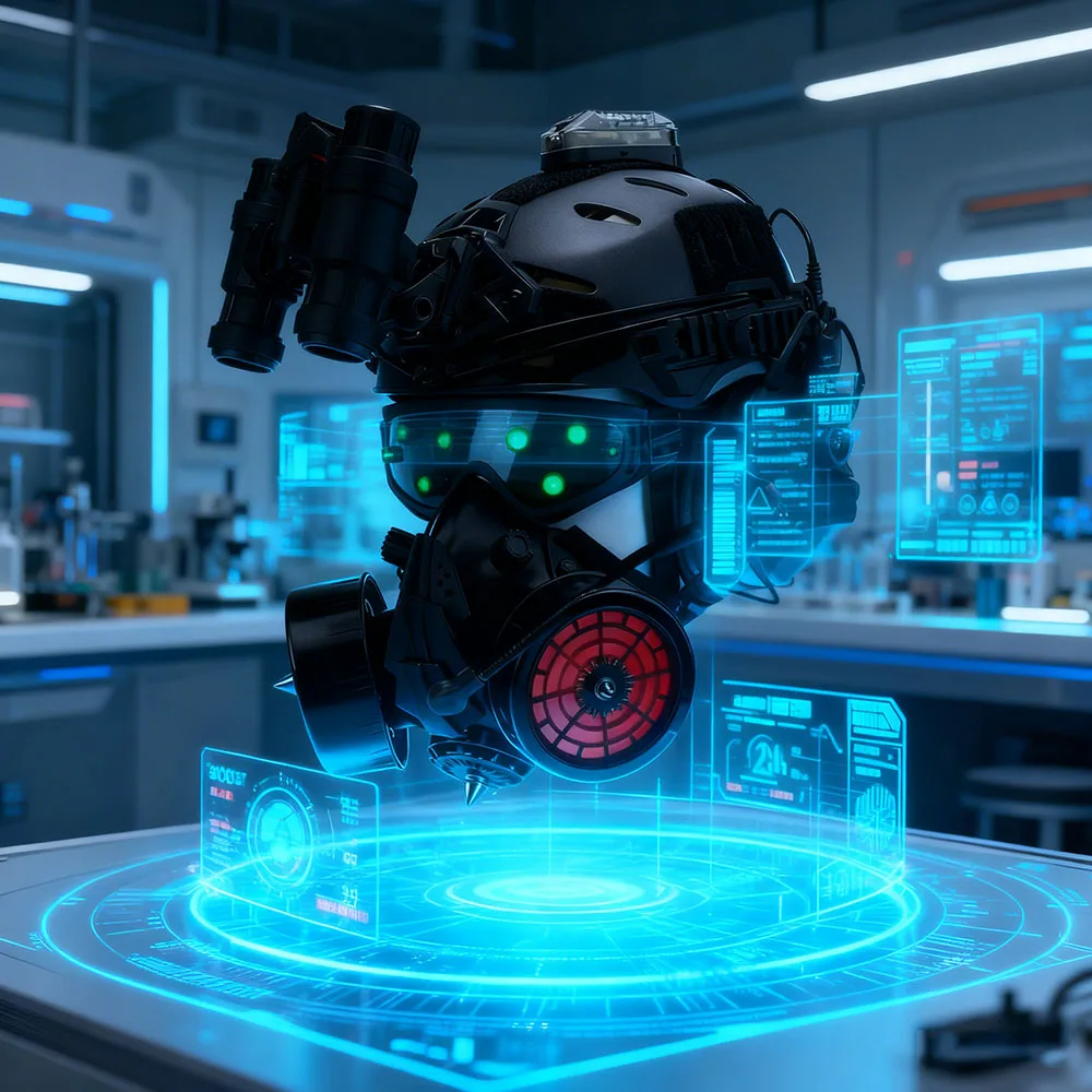 

Tactical Bump Helmet with PVS31 NVG Dummy Model Built-in Comm System Military Cyberpunk Style Helmet for Paintball Cosplay