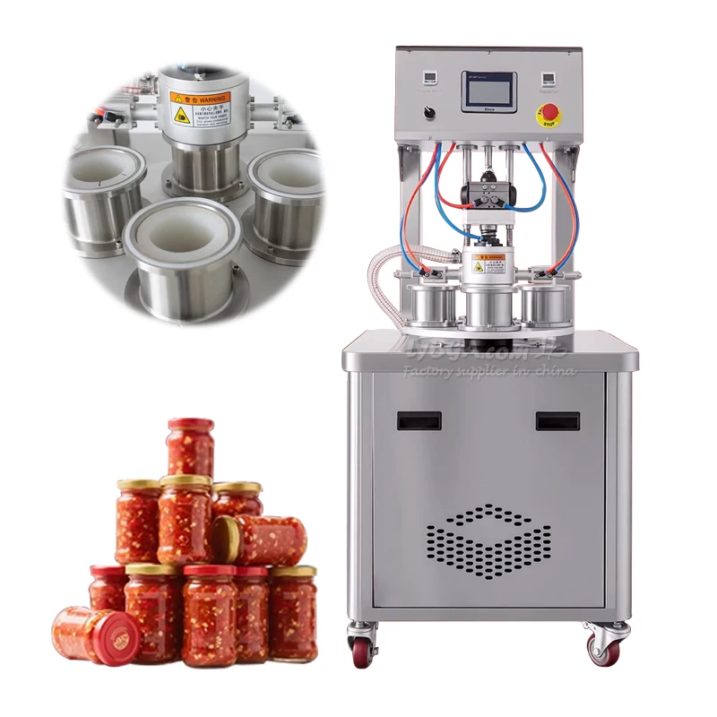 LY Semi-Automatic Vacuum Capping Machine Customized Vacuum Sealing Machine Screw Cap Diameter Aluminum Cap Plastic Caps