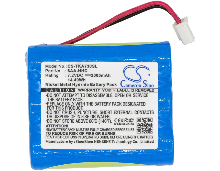 Replacement Battery for TDK  Life on Record A73, Life on Record A73 Boombox 6AA-HHC 7.2V/mA