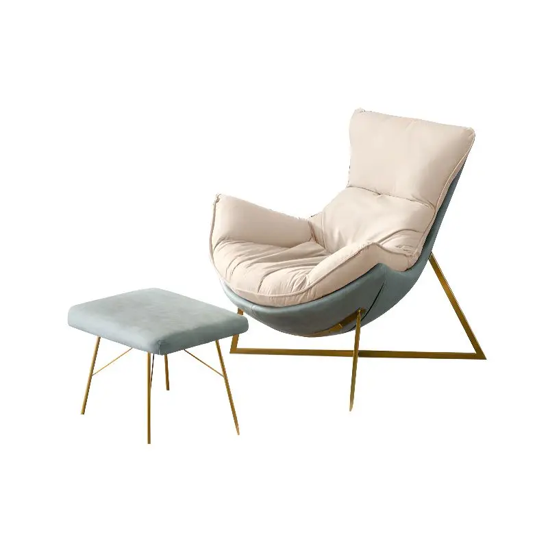 Sillón nórdico individual para perezosos, silla de caracol minimalista de lujo para sala de estar, balcón, dormitorio, sofá moderno de cáscara de huevo