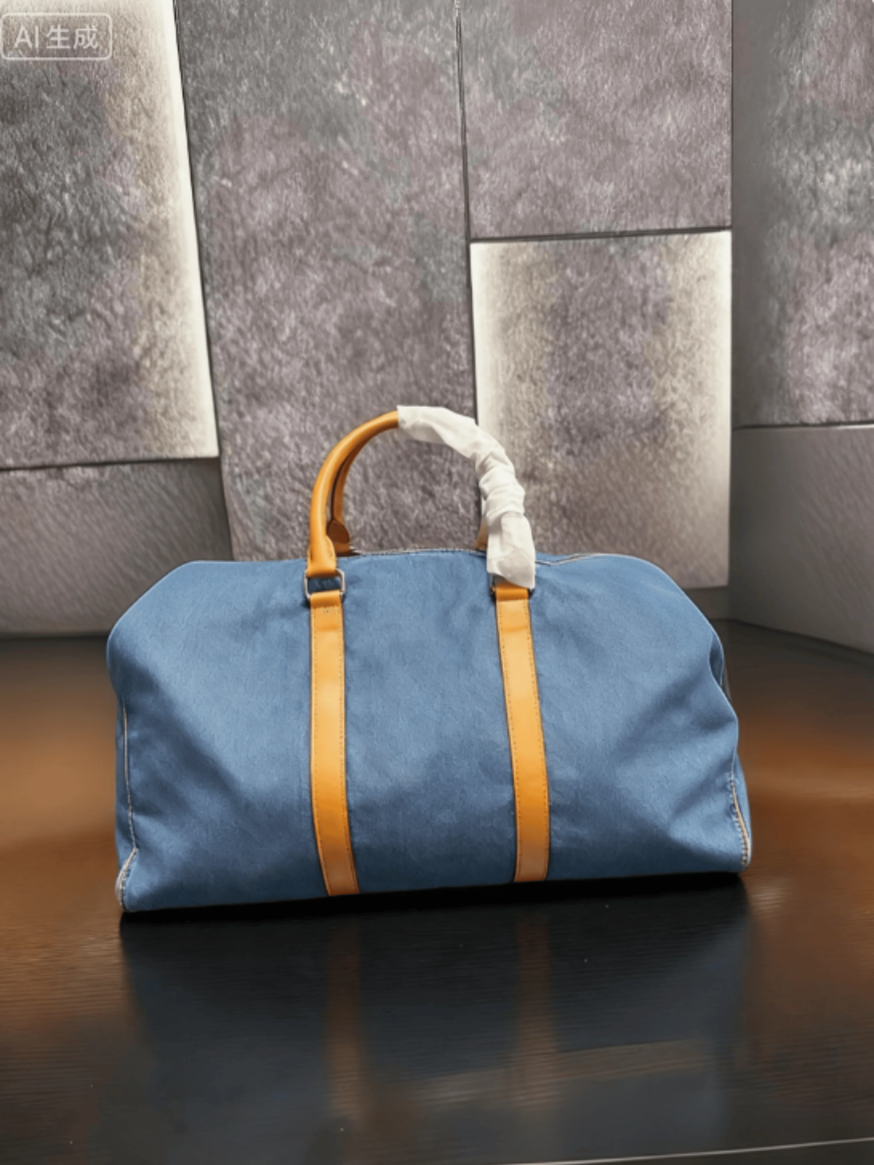 

2025 Denim Travel Bag New Stitching Color Contrast Fashion Large Capacity Versatile Leisure Travel Bag 50*27.5cm