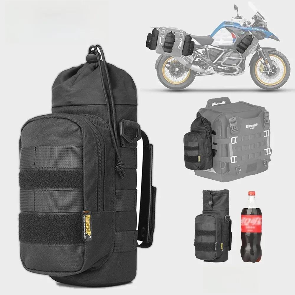 AliExpress Rhinowalk Motorcycle Bottle Holder Motor Insulated Kettle Bag Quick Release Water Cup Holder With MOLLE System On Motorbike Bag