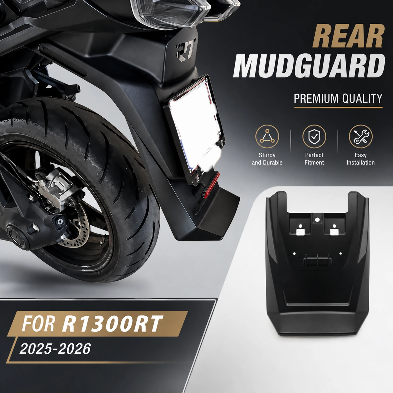 For BMW R1300RT 2025 R1300 RT R 1300 RT 2026 Motorcycle Lengthen Front Fender Extension Fender Mudguard Splash Guard Kit