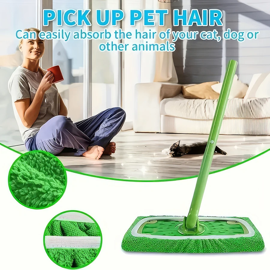 

20 Piece Set, Multifunctional Dry Sweep Wet Mop Cloth Can Be Washed and Replaced, Suitable for Household Floor Cleaning