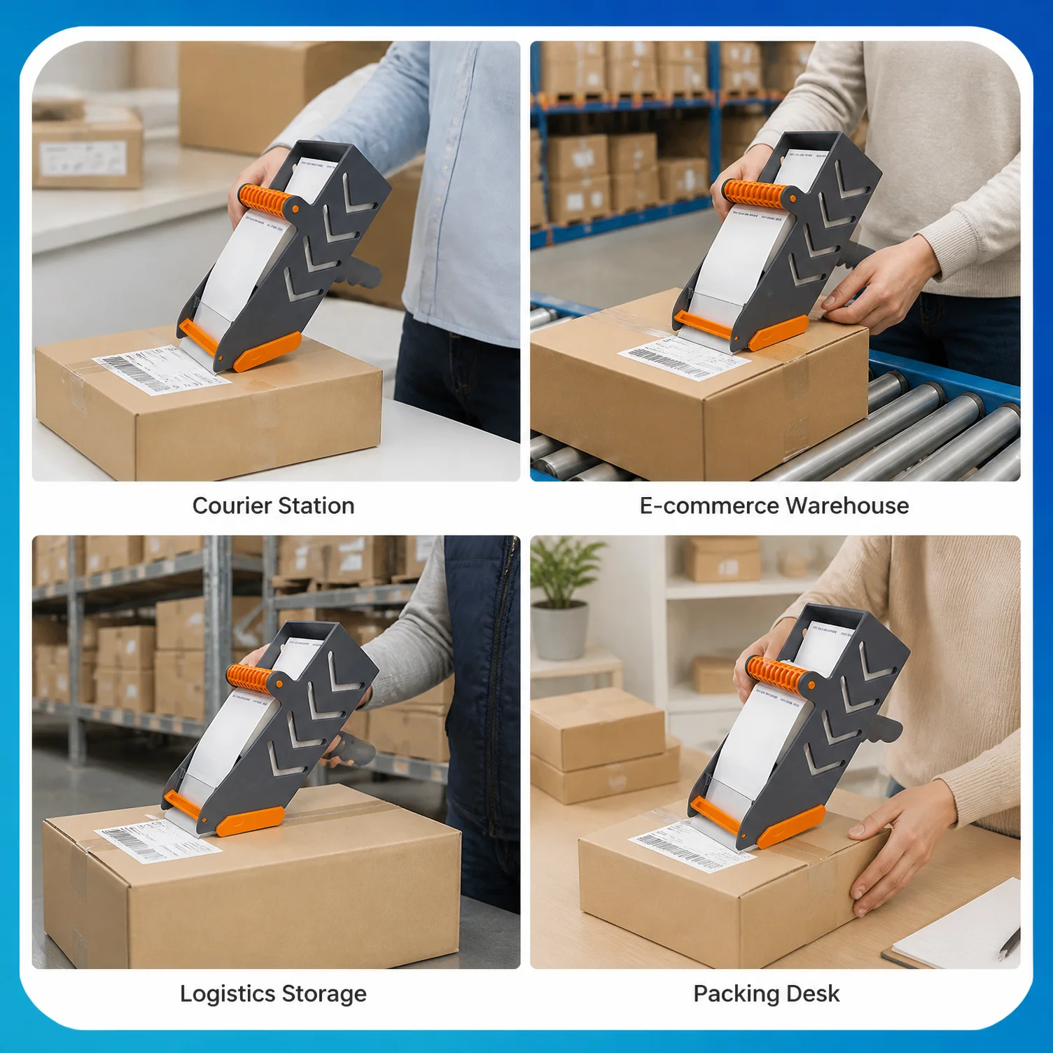 CloudApex  D209 Manual Label Dispenser 2-in-1 Folded Paper & Roll Label Peeler 60-76mm Adjustable No Power