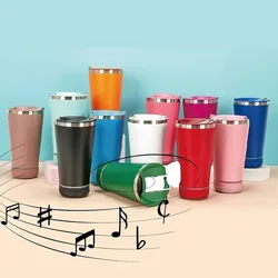 Aço inoxidável Thermos com Bluetooth, 420ml Garrafa
